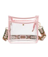 Stadium Approved Guitar Strap Clear Crossbody Bag for Concert/Festivals (Pink) - £19.60 GBP