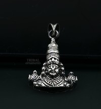 925 sterling silver vintage Hindu idol tirupati balaji and Laxmi Pendant ssp1597 - £23.35 GBP