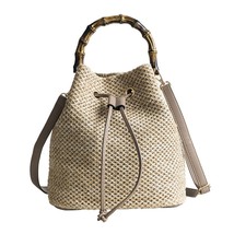 Retro Mini Shoulder BagBags Women Straw Shoulder Handbags Summer Beach Holiday B - £29.32 GBP