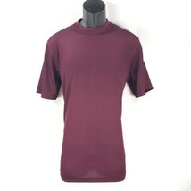 Uomo Log-in Dressy T-Shirt Plum for Men Crew Neck Ribbed Short Sleeve Si... - £27.53 GBP
