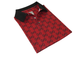 Men Sports Shirt DE-NIKO Short Sleeves Soft Modal Fashion Polo Shirt G1121 Red - £32.47 GBP