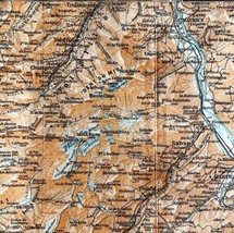 Map Matigny Ville Southern France Rare 1914 Lithograph WW1 Era WHBS - £47.01 GBP