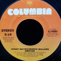 Johnny Mathis Denise Williams on Columbia Records Too Much Too Little To... - £2.35 GBP