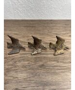 Vintage Cast Iron Bird Lot of 3 Yard Garden Planter Decoration Metalware KG - $19.79