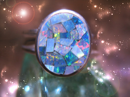 Haunted Opal Ring 1000 Witches Moons Wishing Circle Highest Blessings Treasures - $337.77