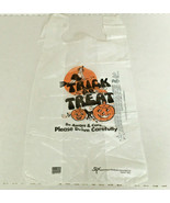 Vintage plastic trick or treat bag Halloween bag witch pumpkin cat movie... - €17,09 EUR