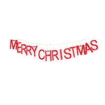 Indoor/Outdoor Light-Up Merry Christmas Banner with 115 LED Lights, Red, 9&#39; - $694.75 MXN