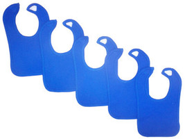 One Size Blue Baby Bibs (pack Of 5) Color:blue - £12.36 GBP