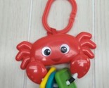 Kids II red hanging crab blue green yellow rattle shapes - £7.03 GBP