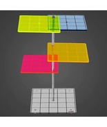 3D Combat Risers Set Colored Acrylic Connected By Metal Pillars Flying M... - £31.70 GBP