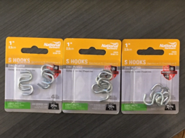 1&quot; Open S Hooks Zinc Plated Light Duty 20lb Load Capacity (12 Count) - $9.95