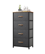 4-Drawer Fabric Dresser for Adults &amp; Teens, Easy Pull Storage Unit for B... - $77.28 CAD
