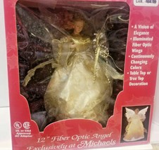 Fiber optic color changes Angel Vintage New in BOX 12&quot; Michaels Exclusiv... - €51,57 EUR