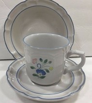 Vintage "HEARTSIDE" Floral Expressions 16 Piece Japan and Mexico Stoneware Set - £70.06 GBP