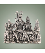 Luxeartisanship Silver Coated Shiv Parivar Superfine Brass Artisan - $198.00