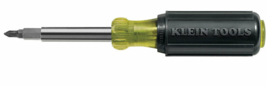 Klein 32477 10-in-1 Multi-Bit Screwdriver/Nut Driver, Phillips, Slotted Bits New - $23.38