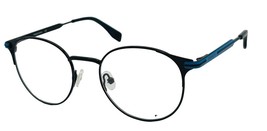 Converse Ophthalmic Men Eyeglass Round Metal Frame Q117 Black 49mm - £35.51 GBP