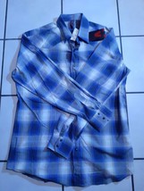 NWTPerry Ellis America long sleeve btn men shirt rayon snap buttoncotton... - £10.89 GBP