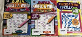 Lot of 3 Kappa Super Word Find &amp; Circle-A-Word Collection Word-Find Puzzles LARG - £13.19 GBP