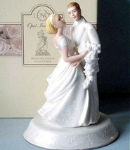 Lenox Opal Innocence Bride &amp; Groom Cake Topper Figurine Wedding Promises New - £47.88 GBP