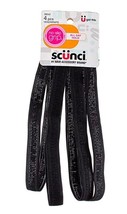Scunci No-Slip Grip All Day Hold Headwrap, 1.5cm, Black, Pack of 4 - £7.77 GBP