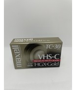 1 Maxell TC-30 VHS-C Premium High Grade HGX-Gold Camcorder Tapes New - $8.90 CAD