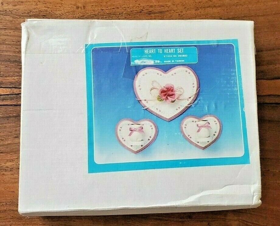 Vintage House of Lloyd, Inc. Heart To Heart Set Stock No. 290600 Taiwan (NEW) - £11.62 GBP