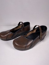 Sanita Mary Jane Clog Womens Sz 42 / US 10.5-11 Brown Leather Shoes - £30.92 GBP