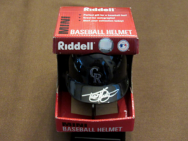 Todd Helton Batting Champ Rockies Signed Auto Riddell Mini Helmet Topps Reserve - £197.58 GBP