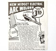 1947 Midget Arc Welder Welding Machine Advertisement Vintage Metalworkin... - €8,64 EUR