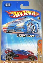 2005 Hot Wheels #66 Track Aces 6/10 OPEN ROAD-STER Dark Red w/Center-Flame Tampo - £6.48 GBP