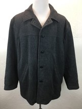 #BC J Crew Men XL 80% Wool Blend Gray Jacket Winter Coat Peacoat - £27.24 GBP