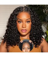 Wear And Go Glueless Wigs Deep Wave Bob Human Hair Lace Wigs Pre Cut No ... - $56.99