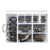 40 Pcs/Set Fishing Rod Guides Tip 8 Sizes Pole Repair Kit Line  Eyes Set  Stainl - £91.90 GBP