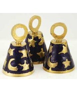 Starry Celestially Painted Mini Rustic Brass Altar Bell! - €2,48 EUR