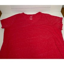 Sonoma Everyday Tee Red V-Neck Short Sleeve Heathered T-Shirt Womens 2X - £15.70 GBP
