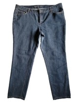Michael Kors Womens 14P Petite Blue Jeans Zipper Accent Back Pockets Lightweight - £12.04 GBP