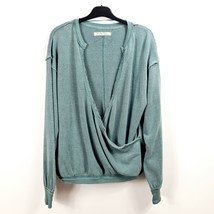 Free People - NEW - Anyway Slouchy Long Sleeve Wrap  T-Shirt  - Small - Green - £24.68 GBP