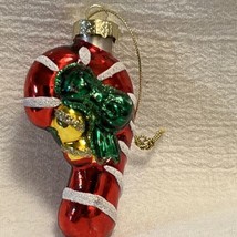 Vintage Thomas Pacconi Blown Glass Candy Cane Christmas Ornament - £10.26 GBP