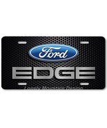 Ford Edge Logo Inspired Art Gray on Mesh FLAT Aluminum Novelty License P... - £14.21 GBP