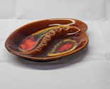 Vintage 1970s California Pottery Drip Glaze Leaf Type Divided Ashtray - USA - $34.97