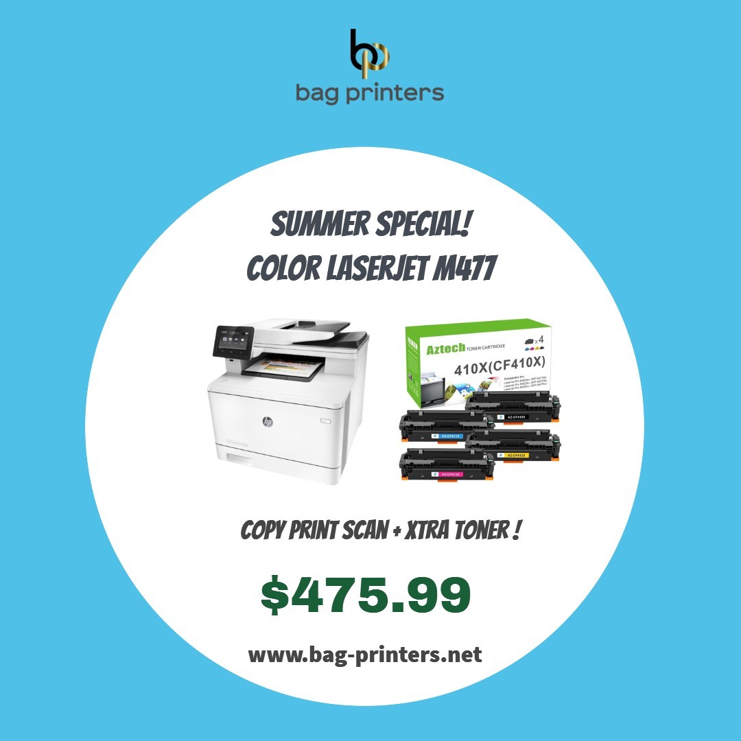 HP COLOR LASERJET MFP M477FDW  CF379A WIFI CF410X  Summer  Special! - $475.99