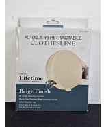 40&#39; Self Retractable Clothesline Heavy Duty Vinyl Line Steel Mounting Br... - $19.75