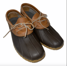 Vintage LL Bean Maine Boot Low Boat Shoe Men&#39;s USA 10 M Rubber Leather Duck - £50.95 GBP