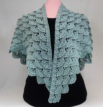 Openwork crochet shawl О -1 - $100.00