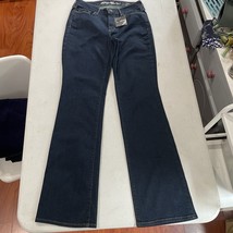 Eddie Bauer Boot Cut Curvy Jeans Womens size 4 Blue Denim Stretch Dark W... - €15,28 EUR