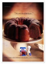 Pillsbury Tunnel of Fudge Bundt Cake Vintage 1992 Full-Page Print Magazi... - $9.70