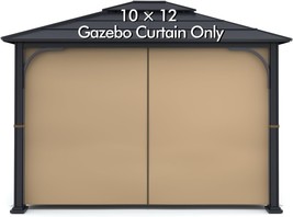 Gazebo Universal Replacement Privacy Curtain - Wonwon Privacy Panel, Khaki - $44.99