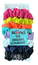 Scunci The Original Scrunchie Hairbands - 8 pcs Multicolor #33457 - £4.75 GBP