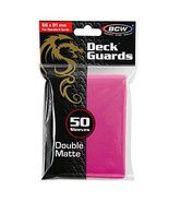 Pink Double Matte Deck Guards Holder with 50 Sleeves - $133.06 MXN